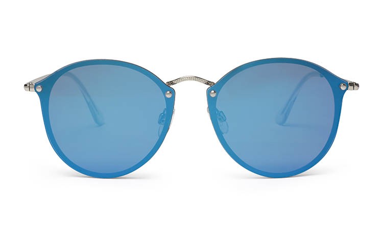 Effet Miroir Lunette Ronde Solaire Lunettes Solaires Femme Ray Ban