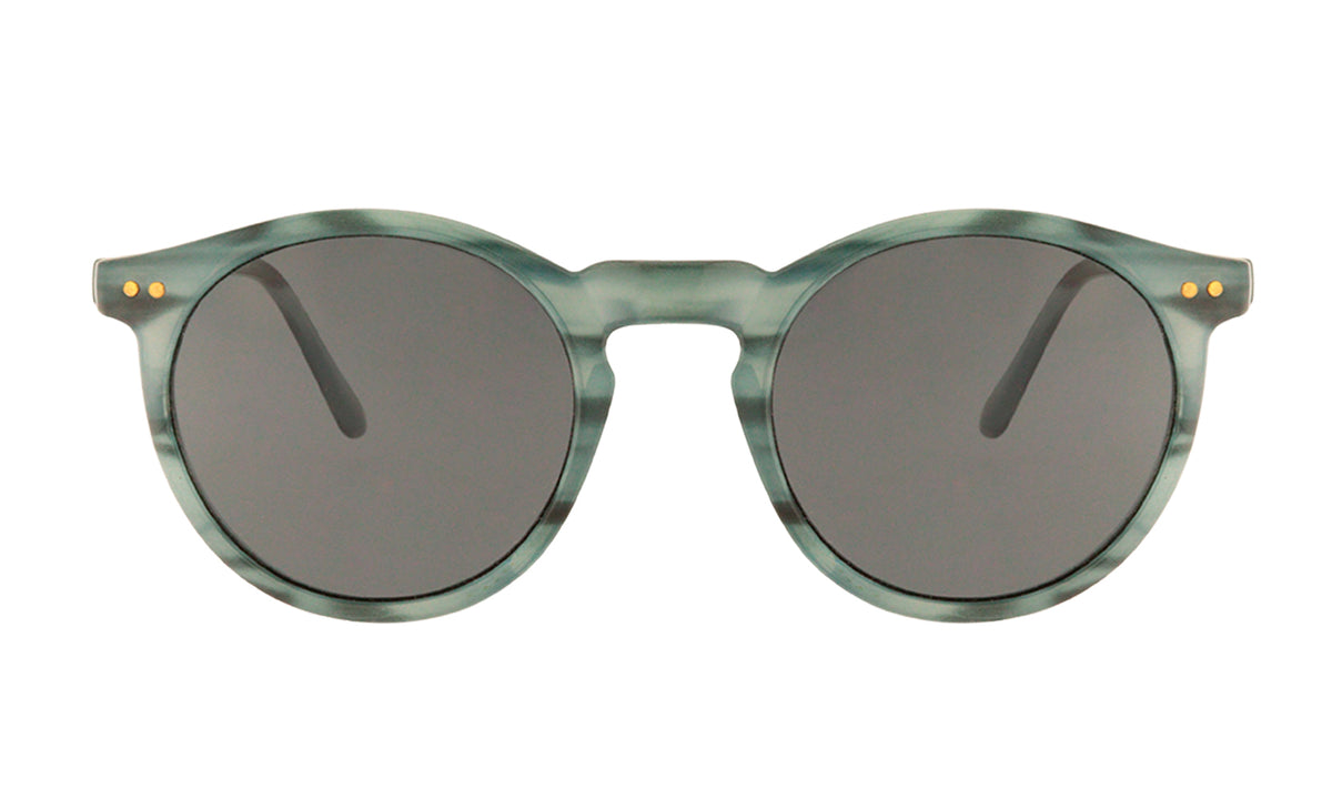 redondas anteojos de pasta