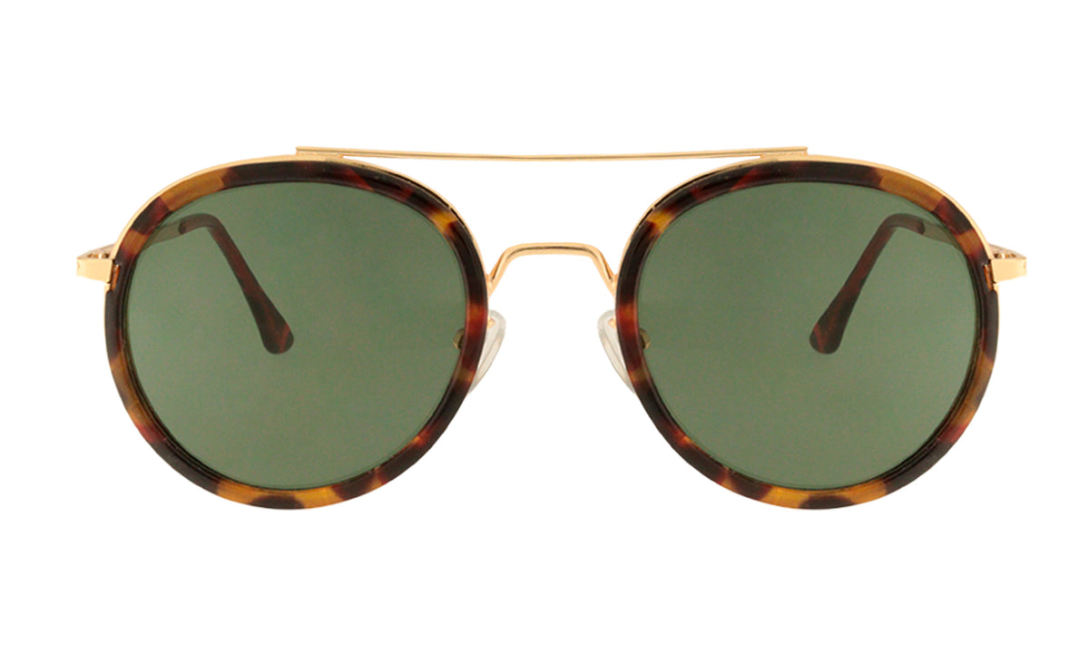RINGO MILITARY- Round double bridge sunglasses | Charly Therapy