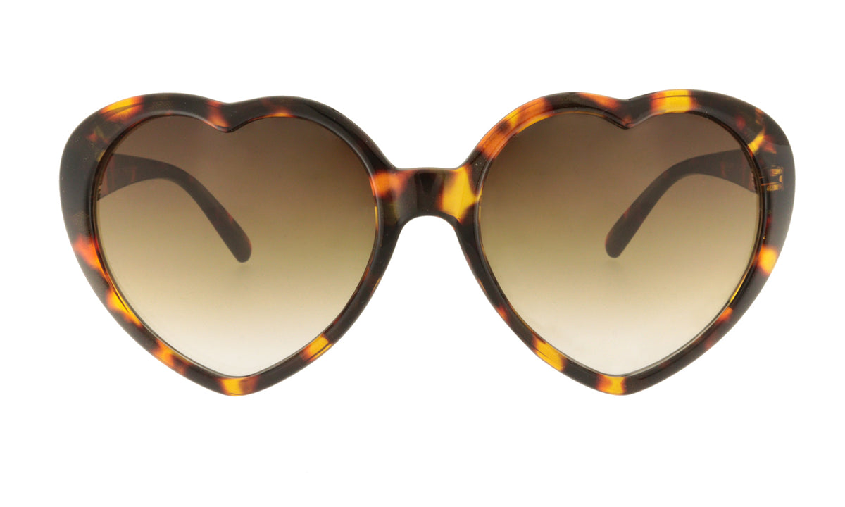 Rare Tortoise Shell Heart Chain Sunglasses Exclusive Heart Sunglasses | A.J. Morgan Eyewear main image 2